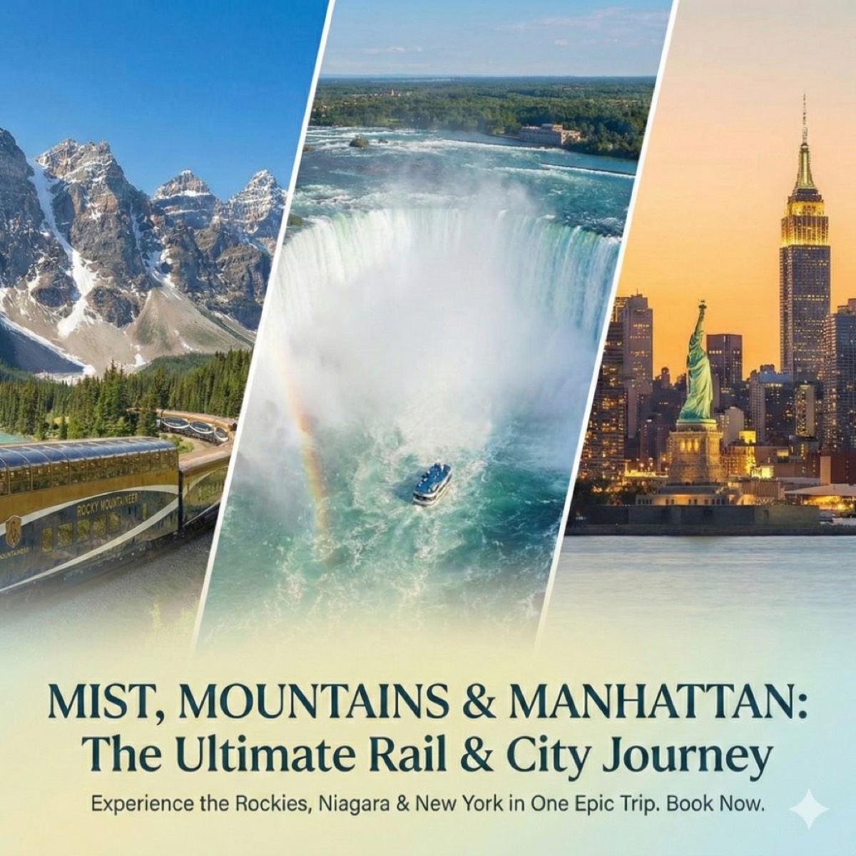 Coast-to-Coast Classics: Rocky Mountaineer, Niagara & NYC